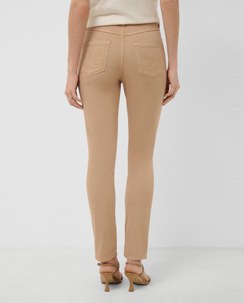 Calças skinny de mulher Castanho-claro-4
