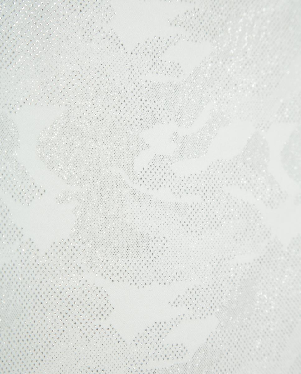 Calças de Cinco Bolsos com Desenho Laminado Cru-6