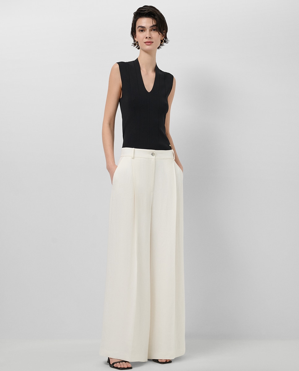 Roberto Verino - Pantalón de mujer ancho con pinzas.