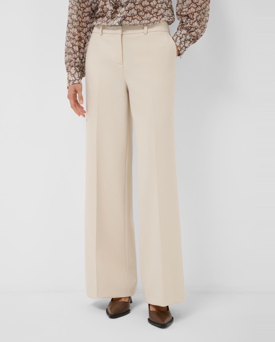 Pantalón de mujer ancho - Roberto Verino - Blanco hielo Blanco hielo-2