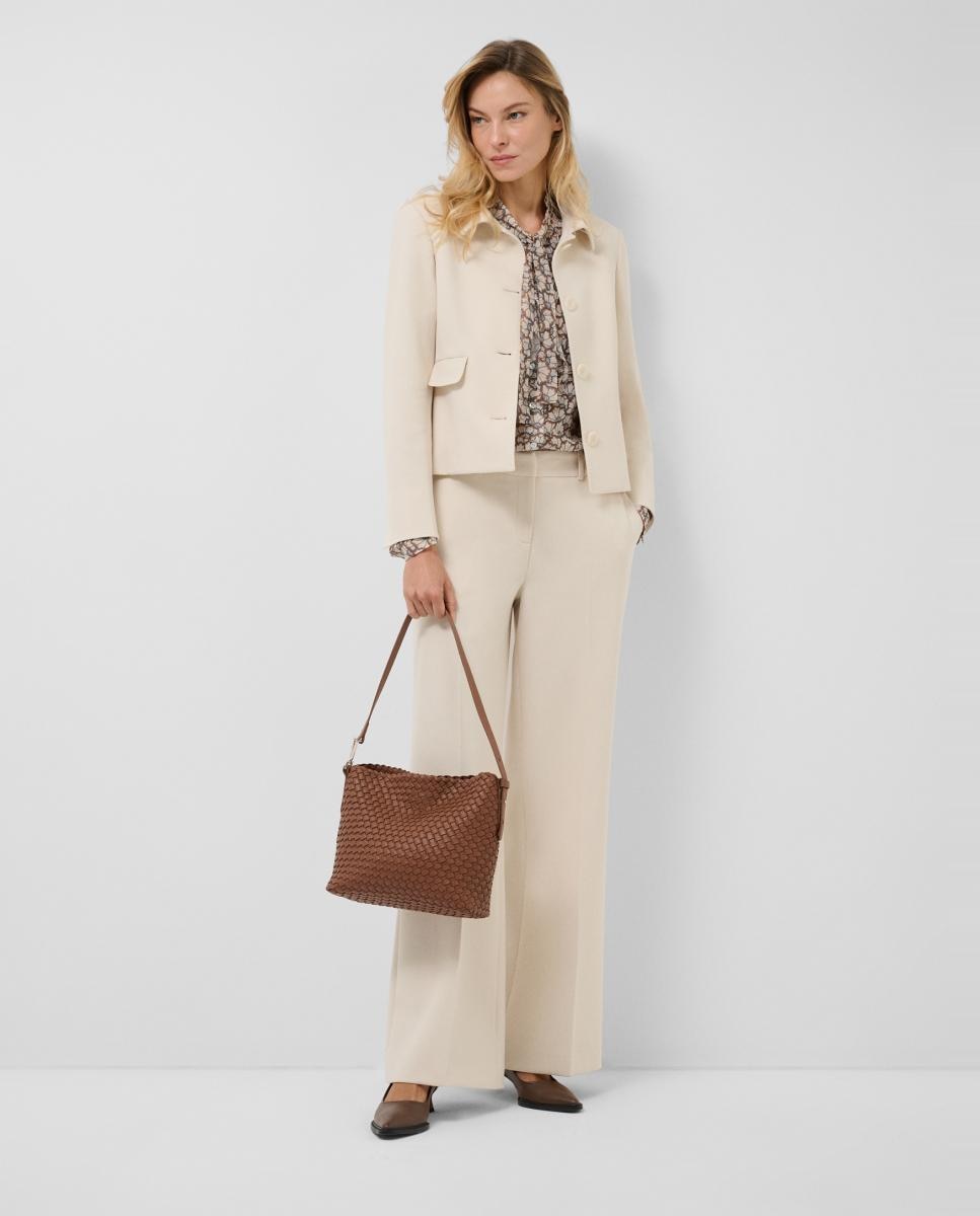 Pantalón de mujer ancho - Roberto Verino - Blanco hielo Blanco hielo-5