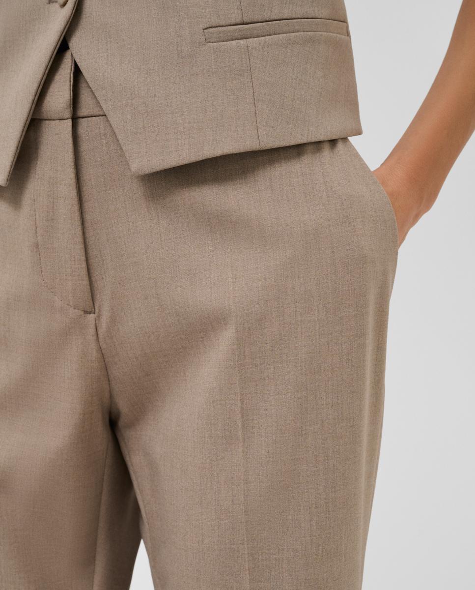 Pantalón de mujer recto - Roberto Verino - Beige Beige-3