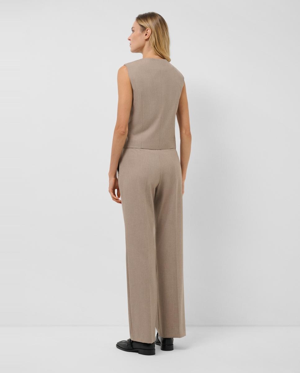 Pantalón de mujer recto - Roberto Verino - Beige Beige-4