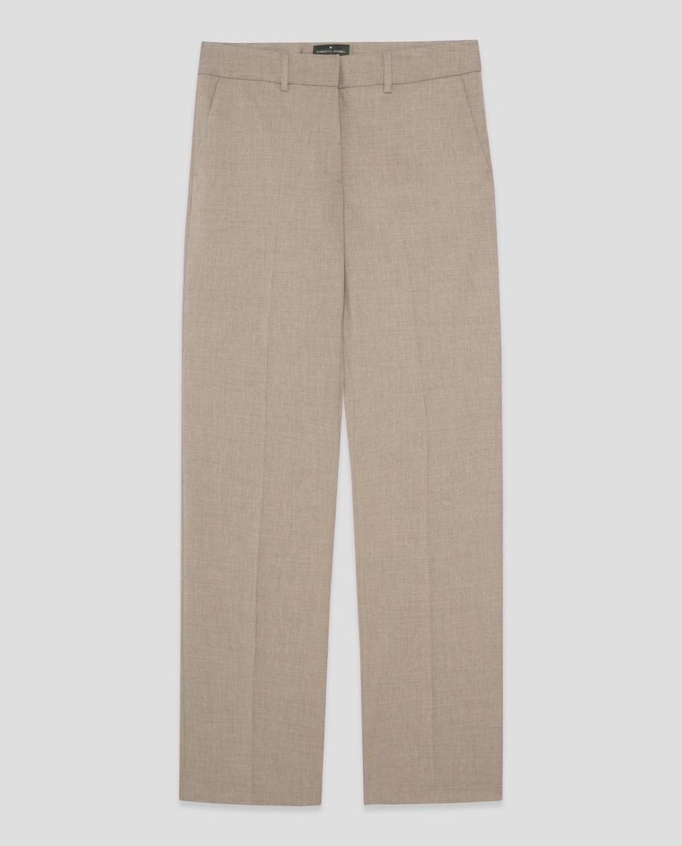 Pantalón de mujer recto - Roberto Verino - Beige Beige-5