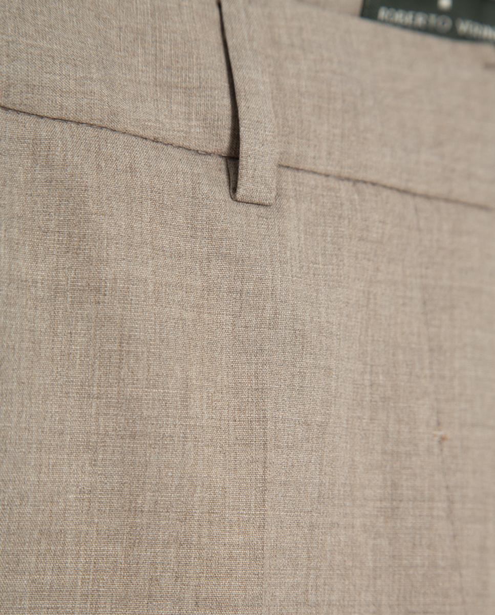 Pantalón de mujer recto - Roberto Verino - Beige Beige-6