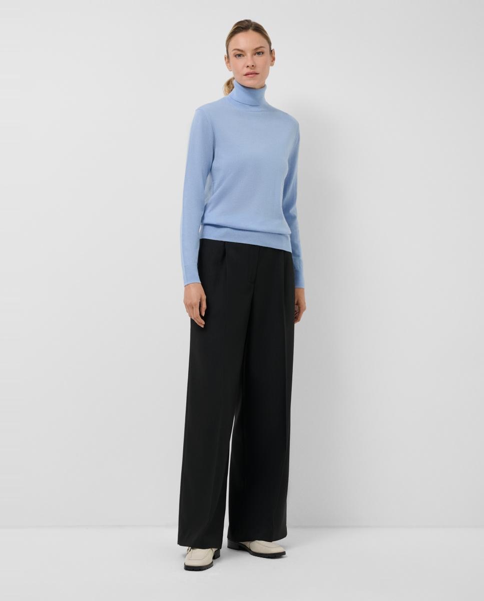 Pantalón de mujer ancho con pinzas - Roberto Verino - Negro Negro-2