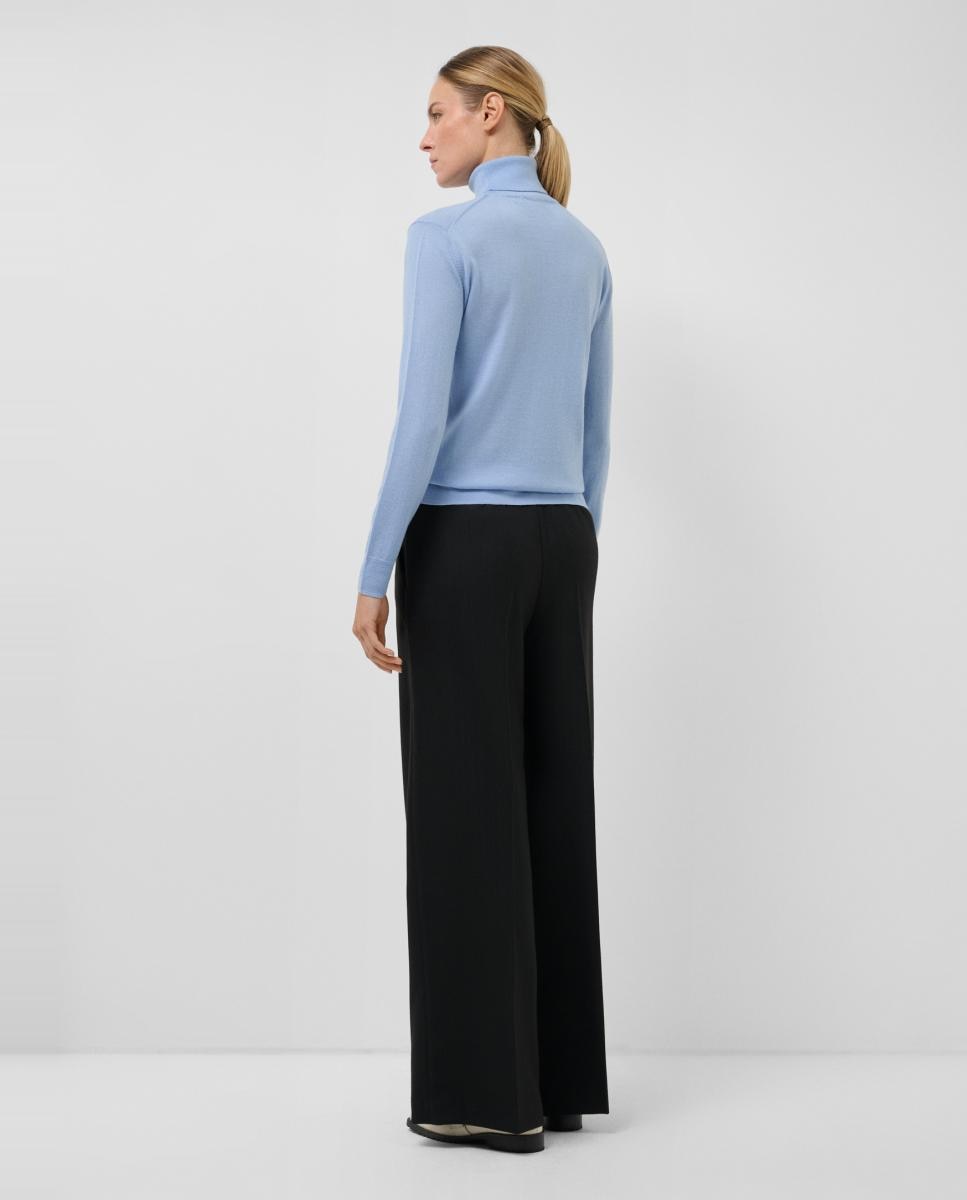 Pantalón de mujer ancho con pinzas - Roberto Verino - Negro Negro-4
