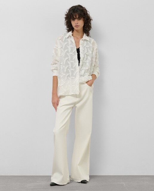 Pantalón ancho de mujer vaquero