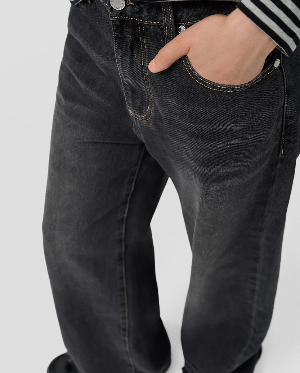 Jeans Largas Preto-4
