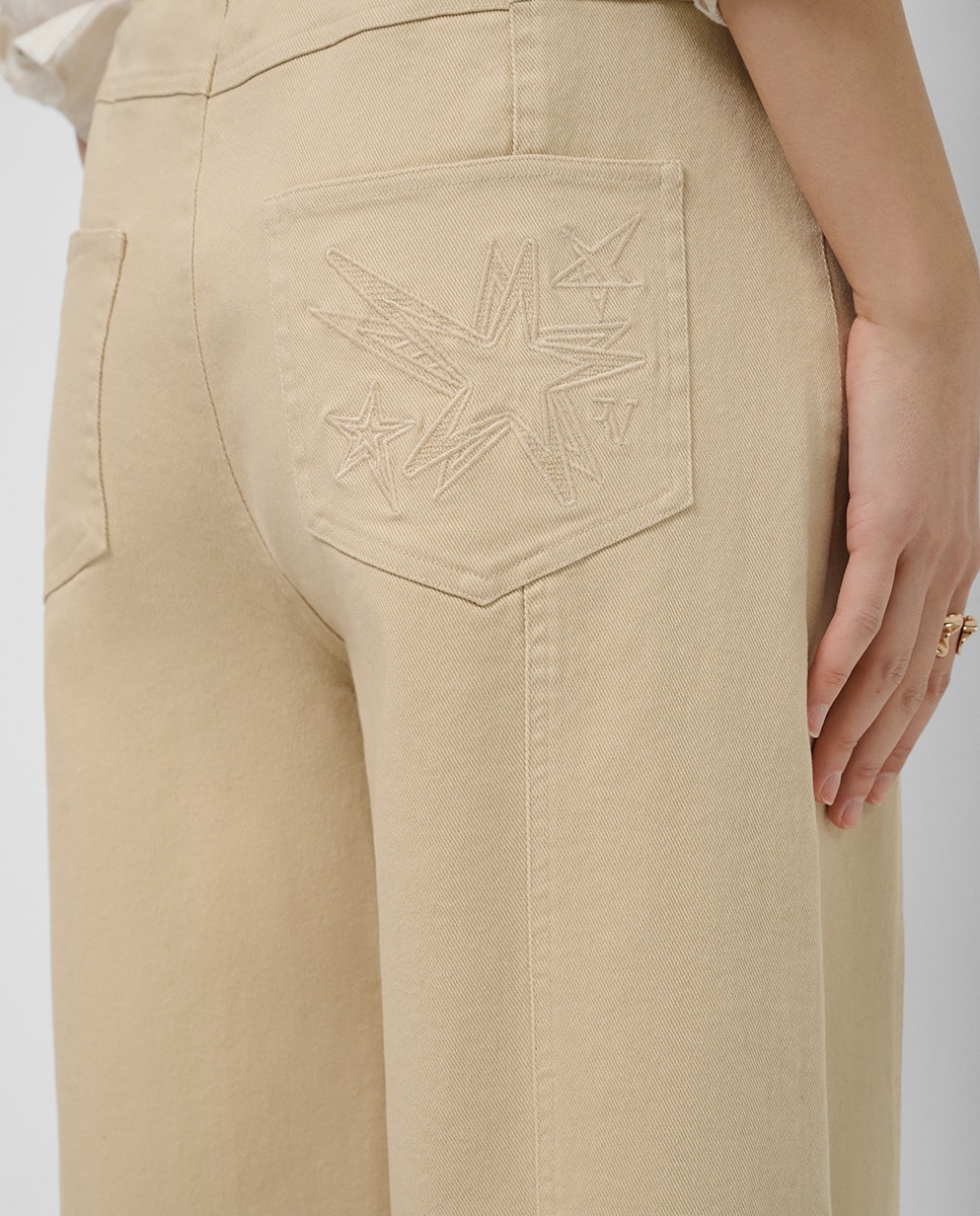 Pantalón de mujer baggy - Roberto Verino - Negro Crudo-3