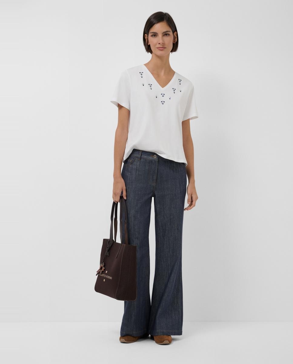 Imagem 0 de Jeans Largas Straight com Quatro Bolsos