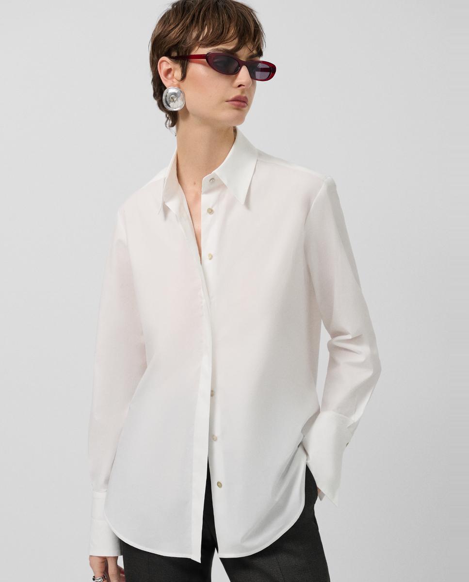 Roberto Verino - Camisa algodón blanco con puños oversize.