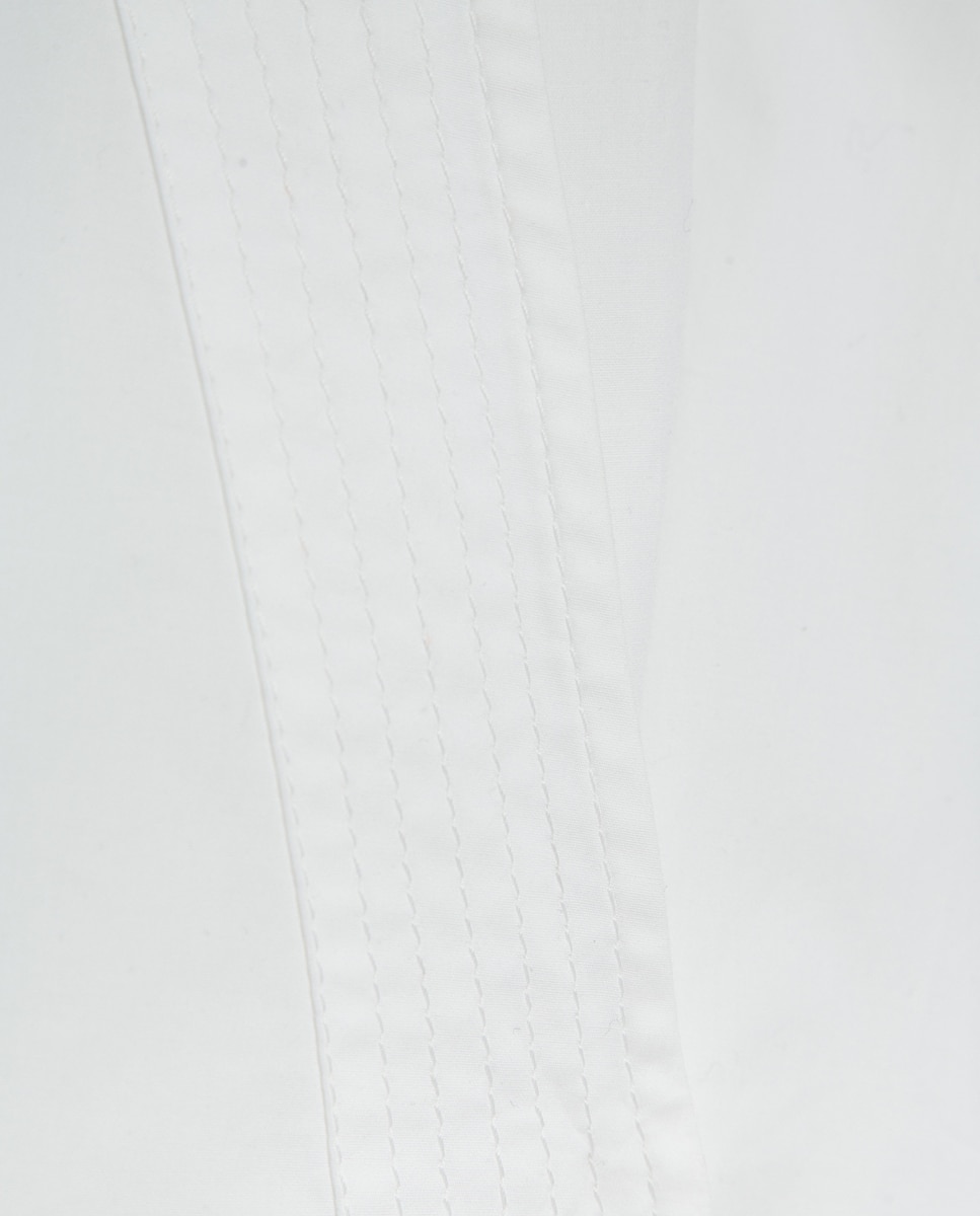 Camisa Cruzada com Pespontados à Vista Branco-6