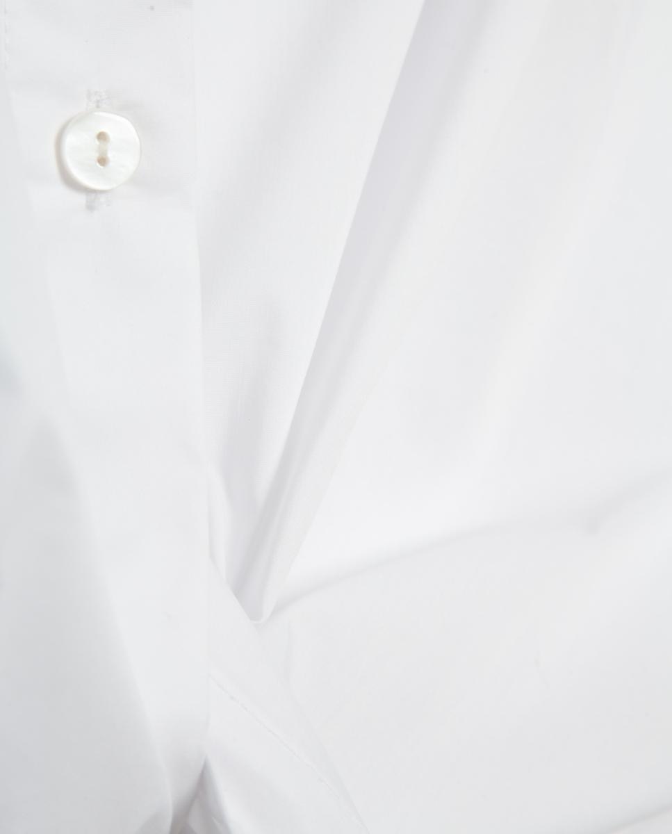 Camisa de Manga Comprida Atada Branco-5
