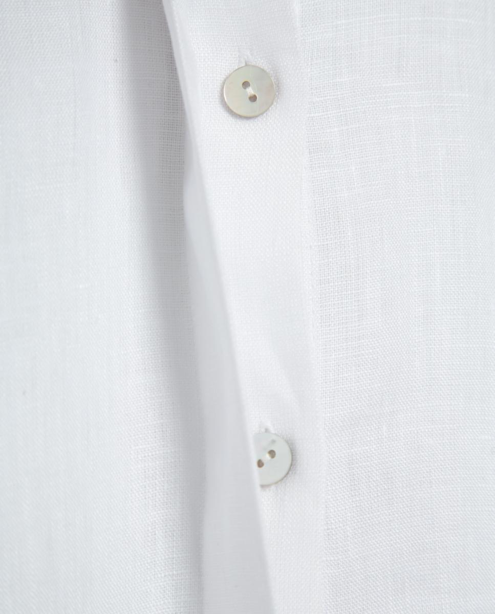 Camisa Oversize de Linho Branco-5