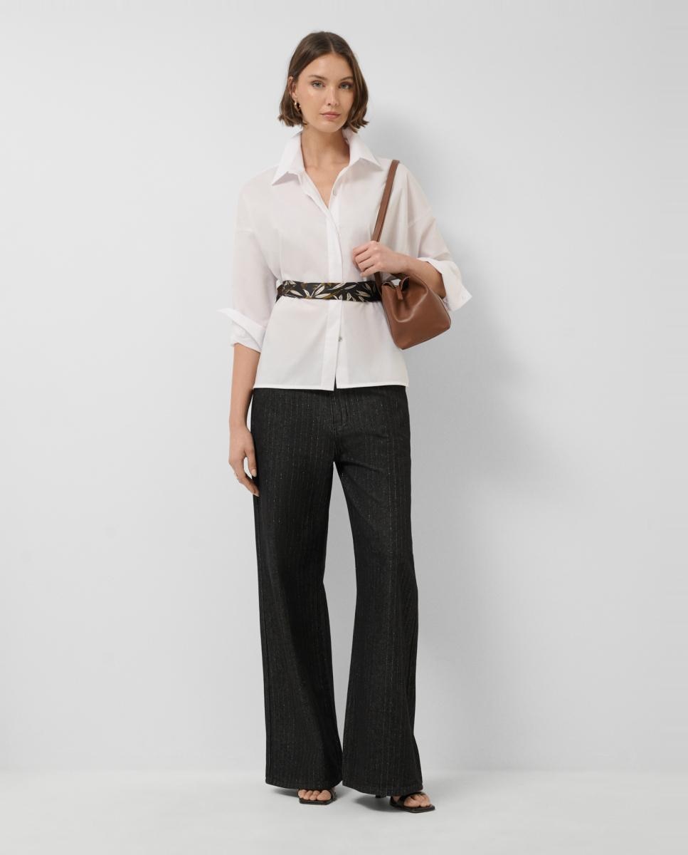 Camisa Oversize com Manga Raglã Branco-6
