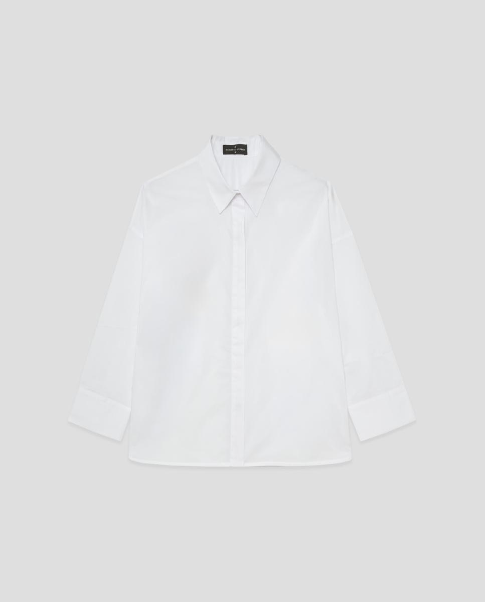 Camisa Oversize com Manga Raglã Branco-4