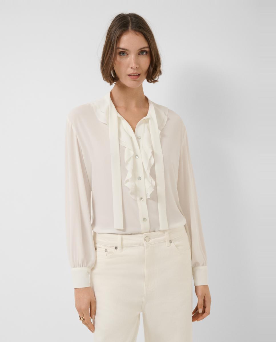 Imagem 0 de Blusa com Folhos no Peito