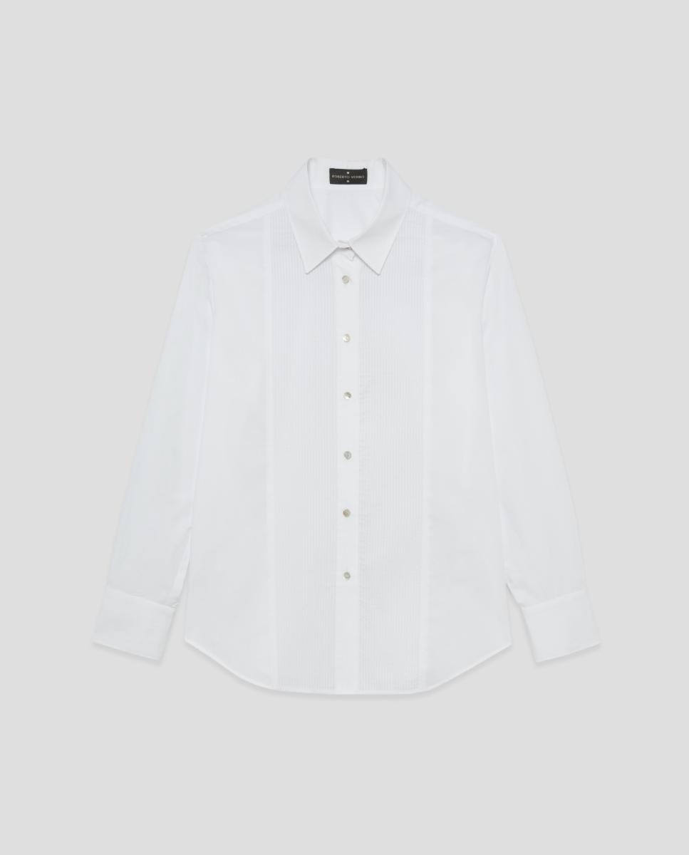 Camisa com Pregas Branco-4
