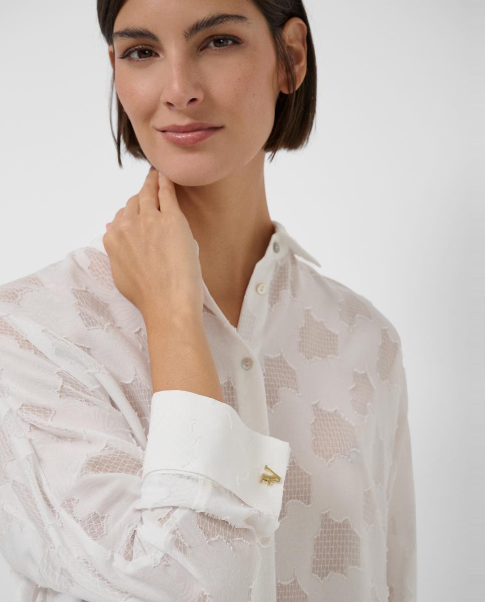 Blusa Oversize com Devoré Floral Cru-2