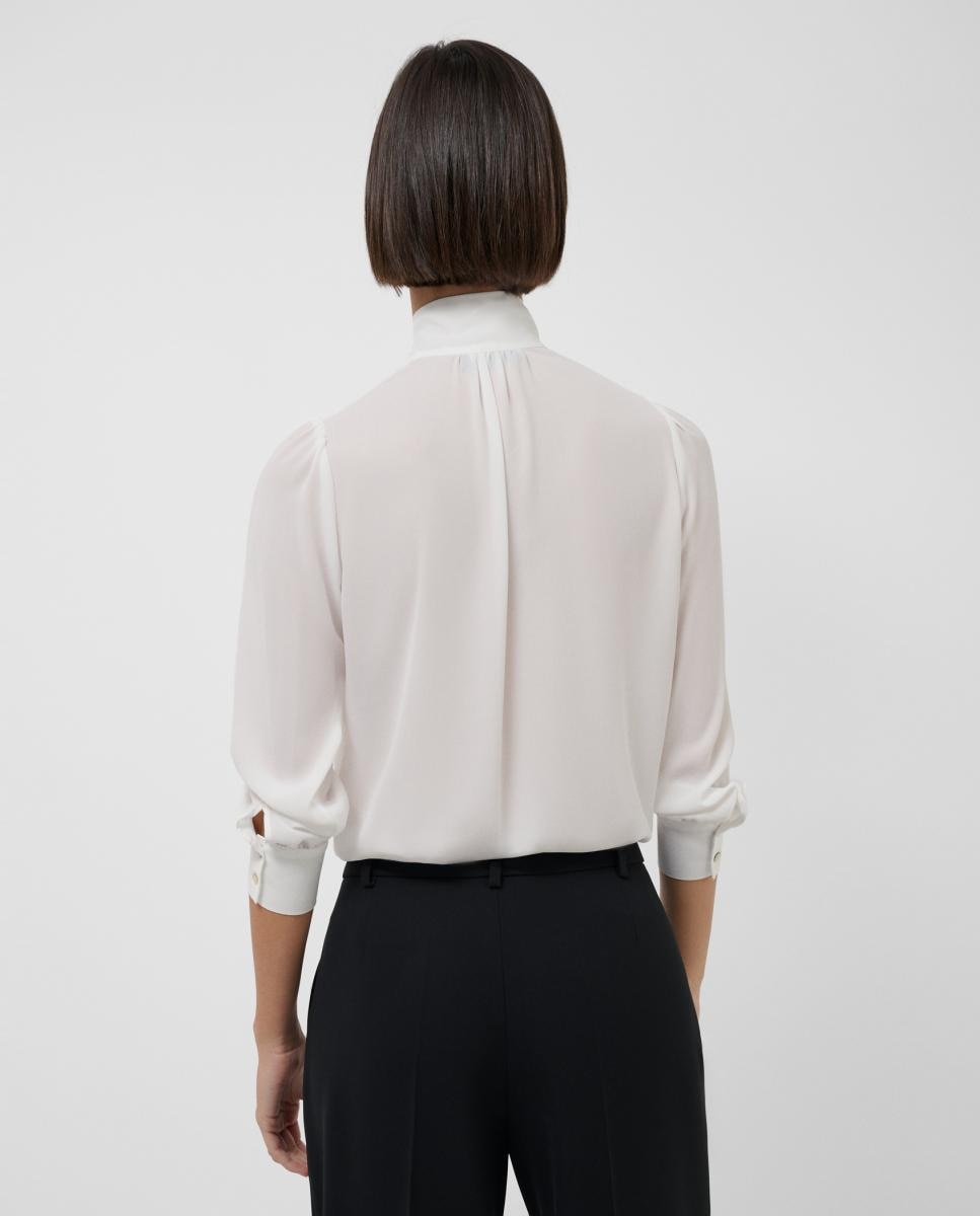Blusa de Manga Comprida com Laço Cru-3