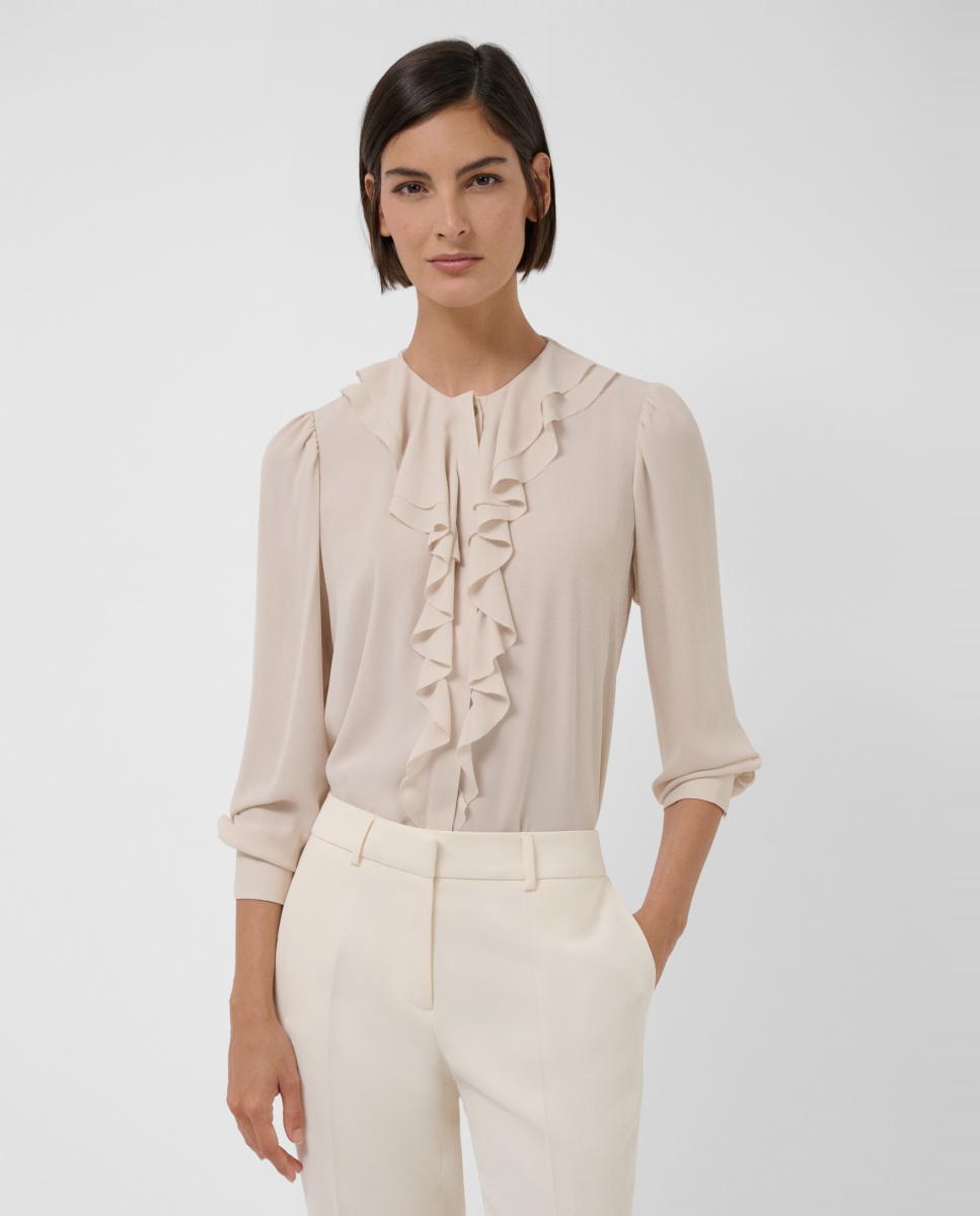 Imagem 0 de Blusa Fluida com Folhos no Peito