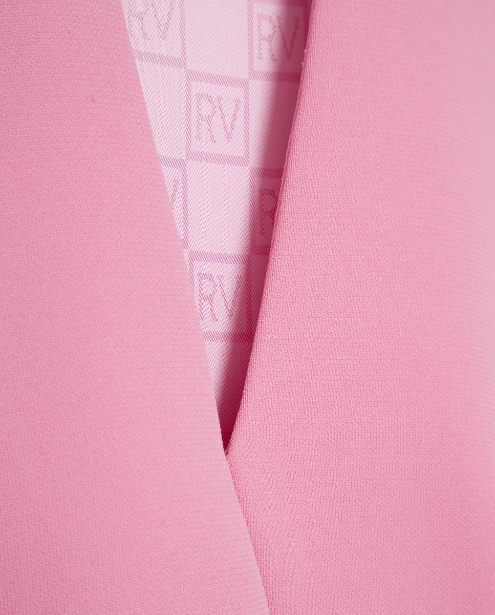 Top Estruturado de Crepe Rosa-claro-3