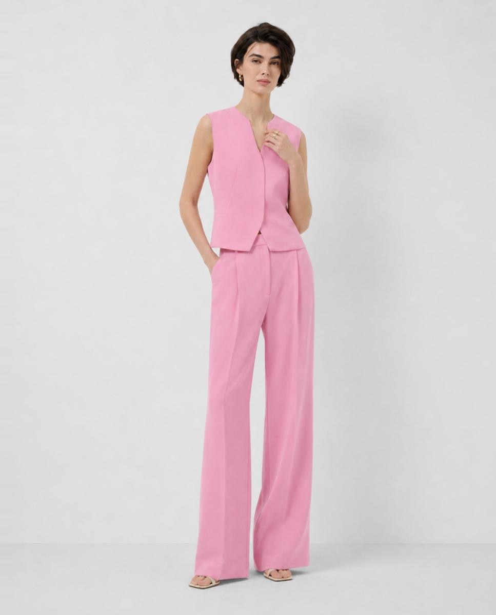 Top Estruturado de Crepe Rosa-claro-5
