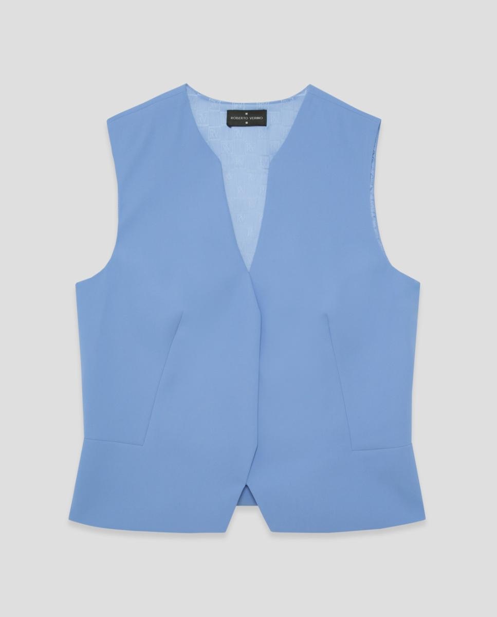 Top Estruturado de Crepe Azul-claro-4