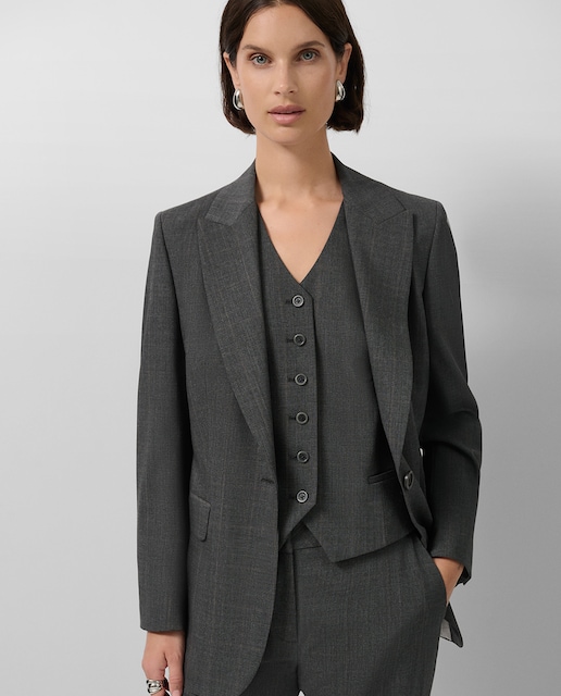 Imagen 0 de Blazer de mujer un botón cuadro gales