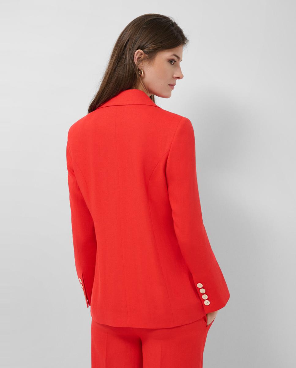 Blazer com um Botão Coral-3