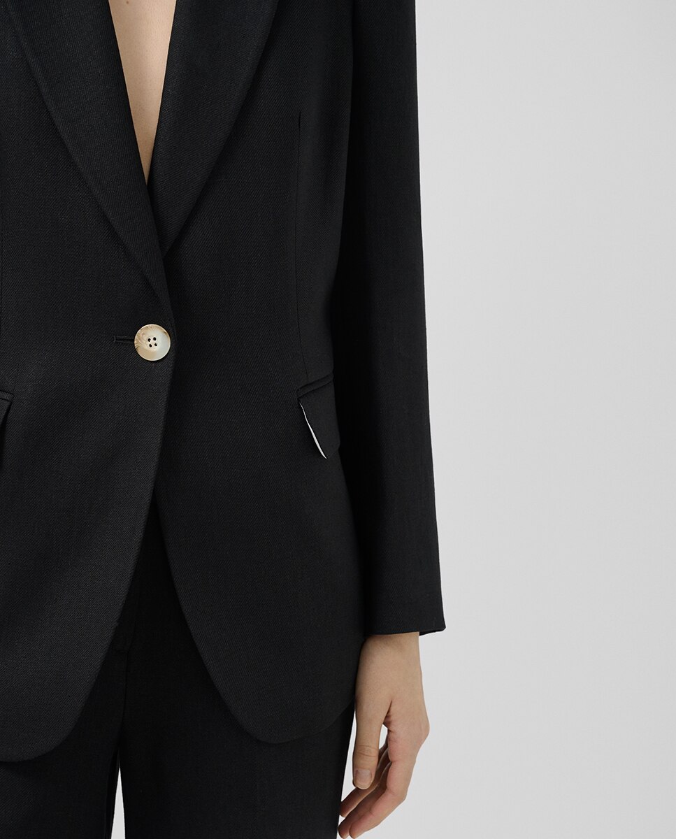 Blazer com um Botão Preto-2