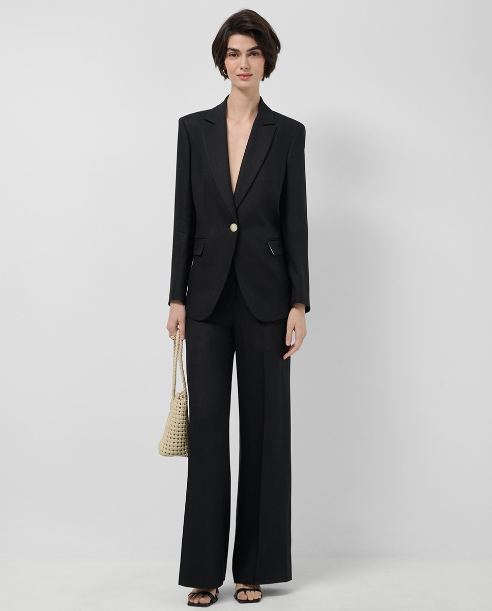 Blazer com um Botão Preto-6