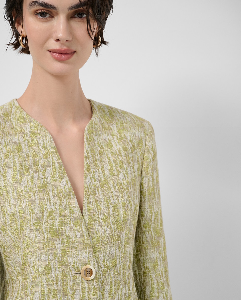 Casaco de Jacquard Verde-claro-2