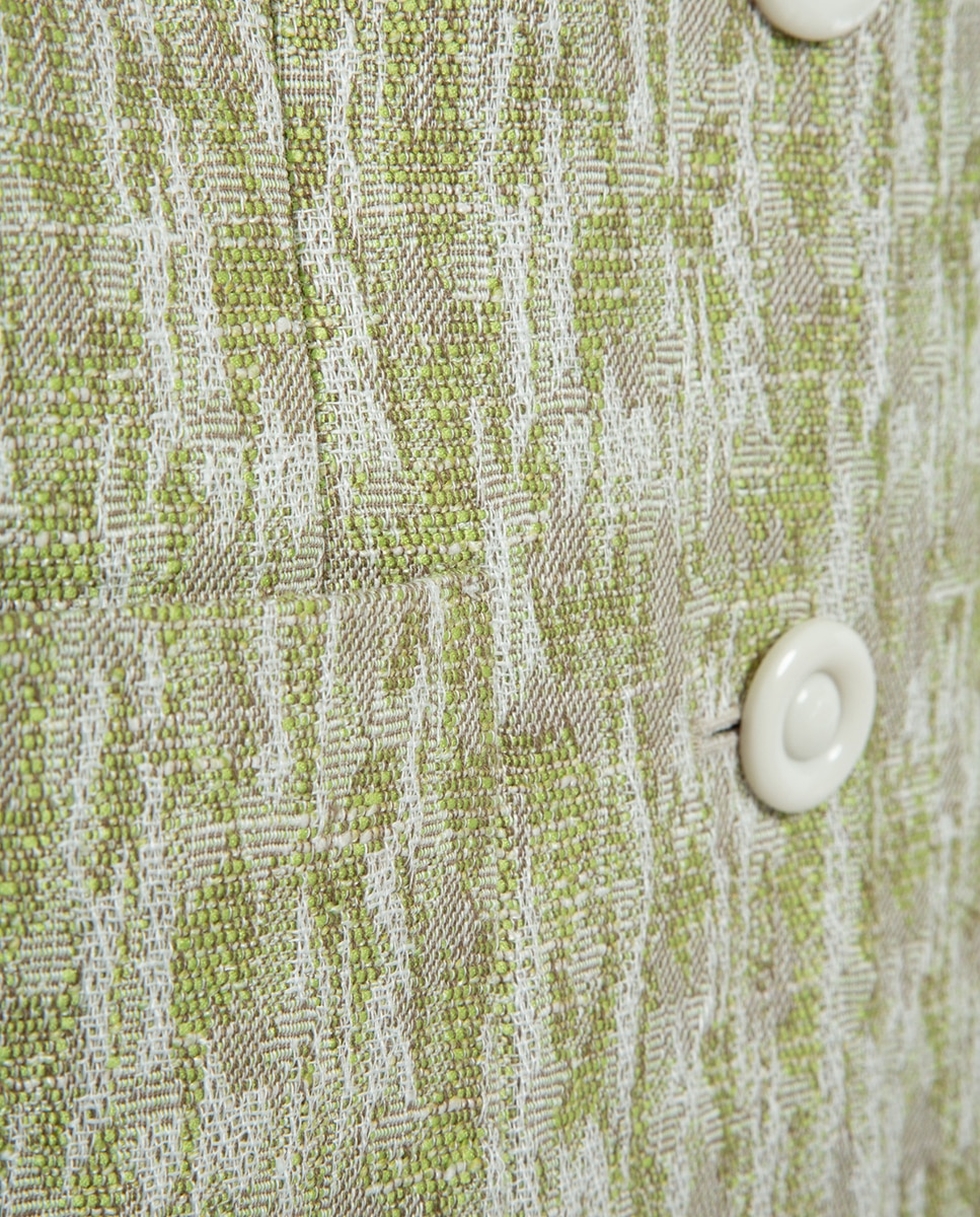 Casaco de Jacquard Verde-claro-4