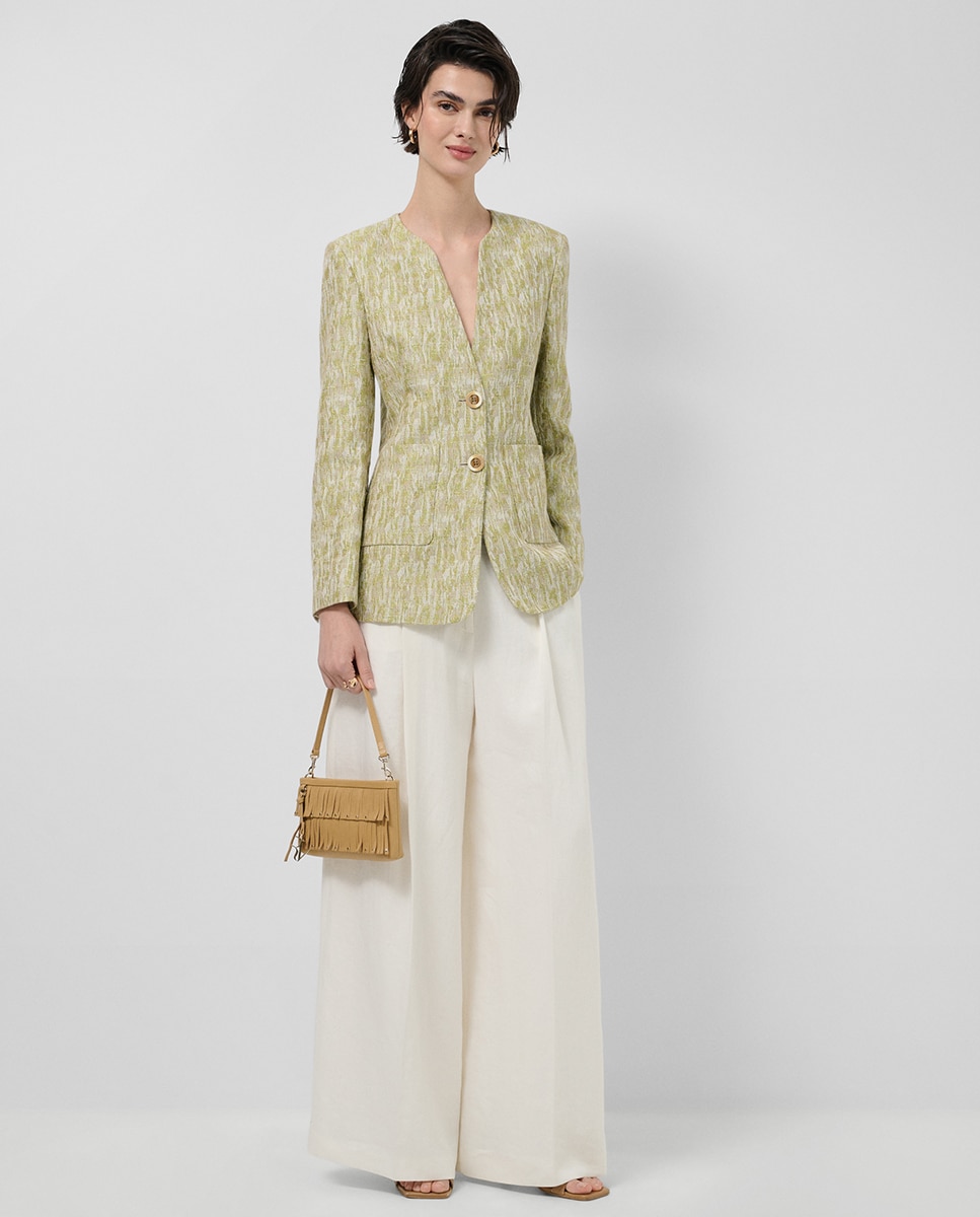 Casaco de Jacquard Verde-claro-6