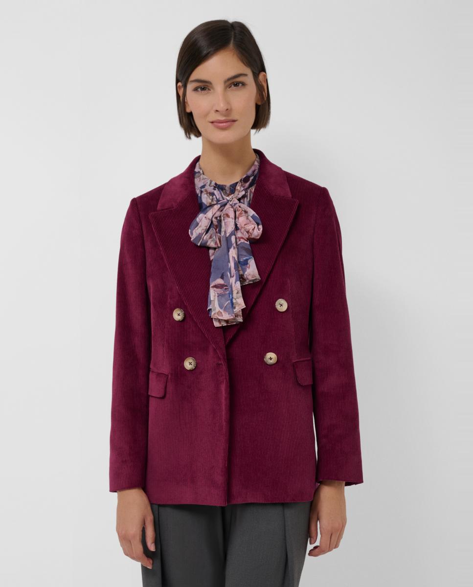 Imagen 0 de Blazer de mujer cruzada pana Granate