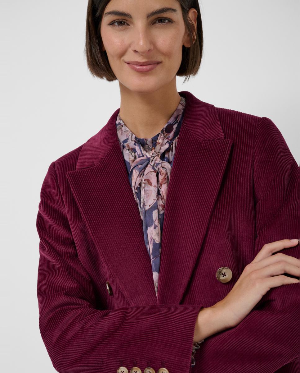 Blazer de mujer cruzada pana - Roberto Verino - Granate Granate-2
