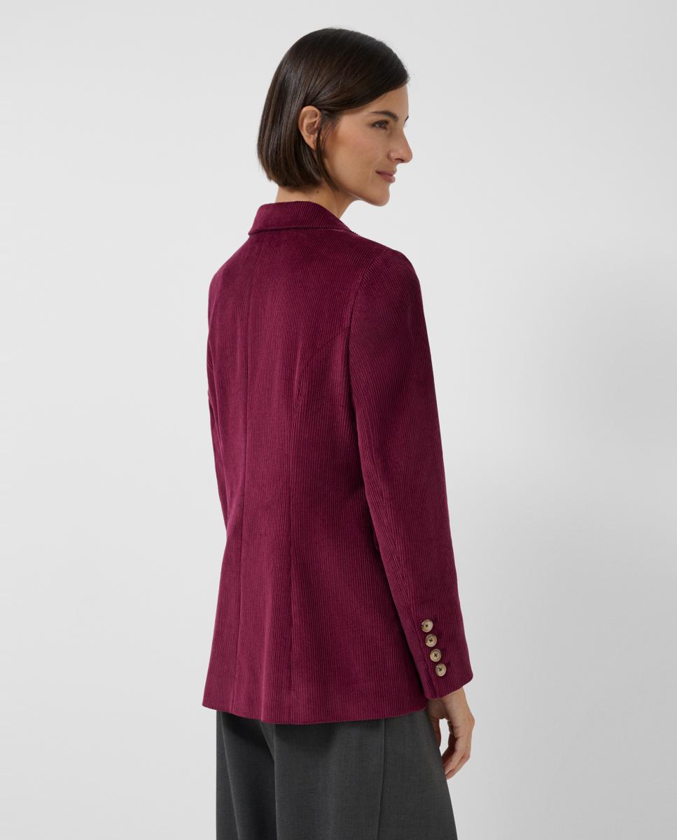 Blazer de mujer cruzada pana - Roberto Verino - Granate Granate-3
