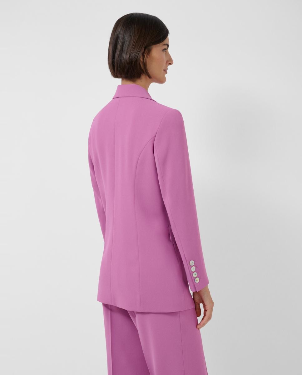 Blazer de mujer un botón crepé - Roberto Verino - Rosa Rosa-3