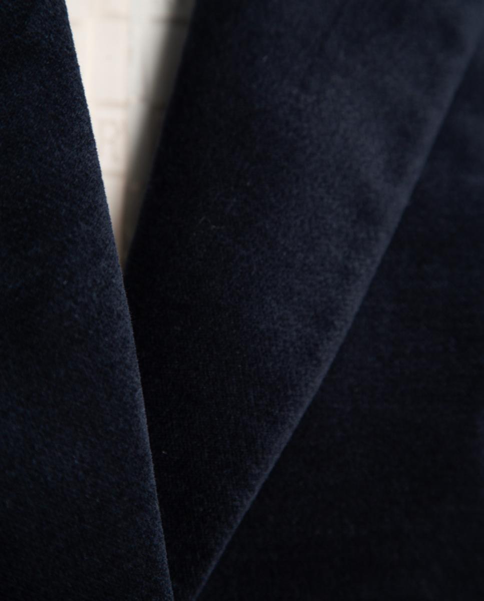 Blazer de um Botão em Veludo Azul-marinho-5