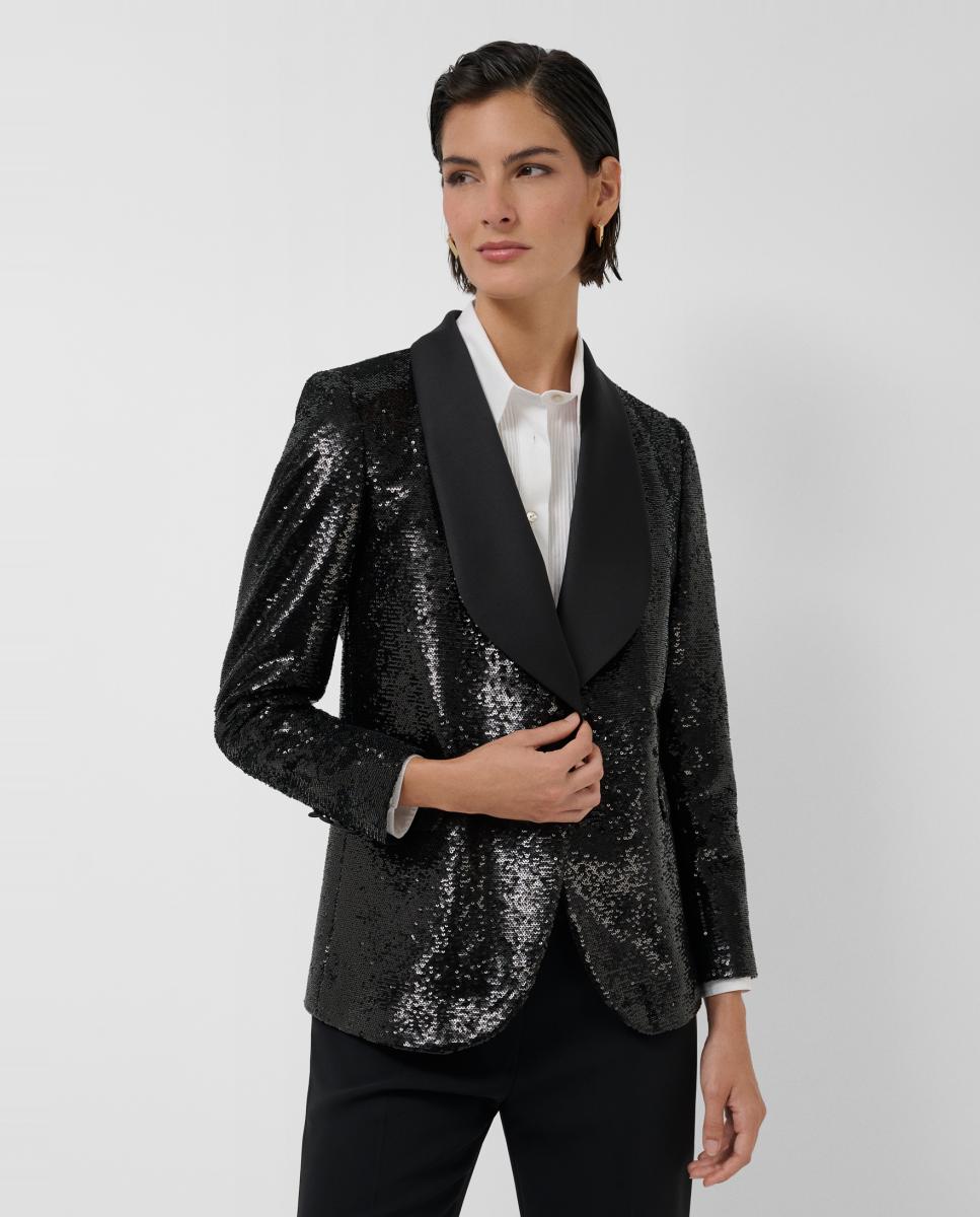 Imagem 0 de Blazer de Smoking com Lantejoulas Rasas
