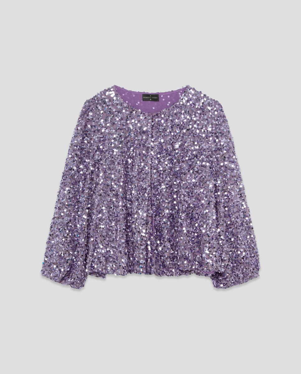 Chaqueta de mujer corta abullonada - Roberto Verino - Lila Lila-4