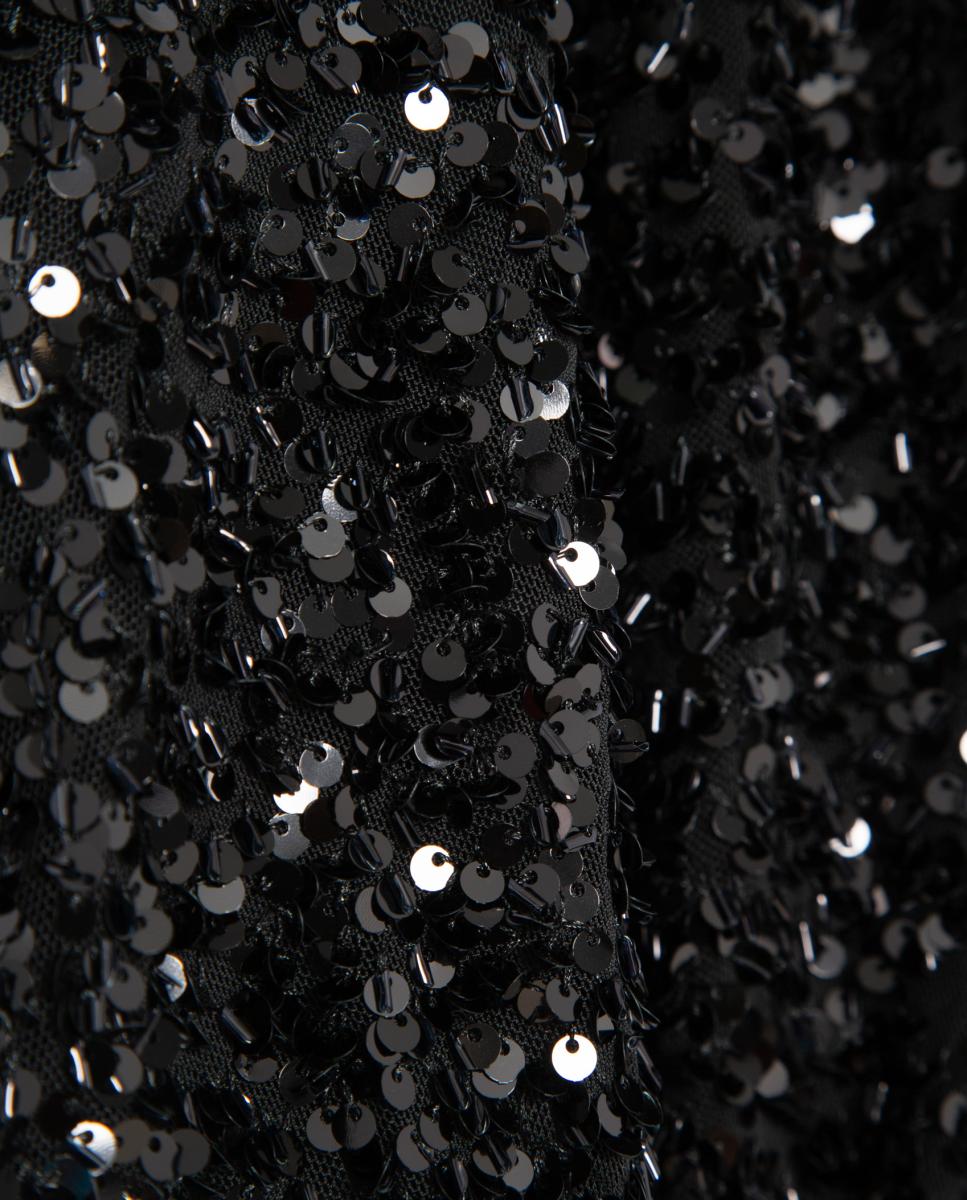 Casaco Curto em Forma de Balão Preto-5