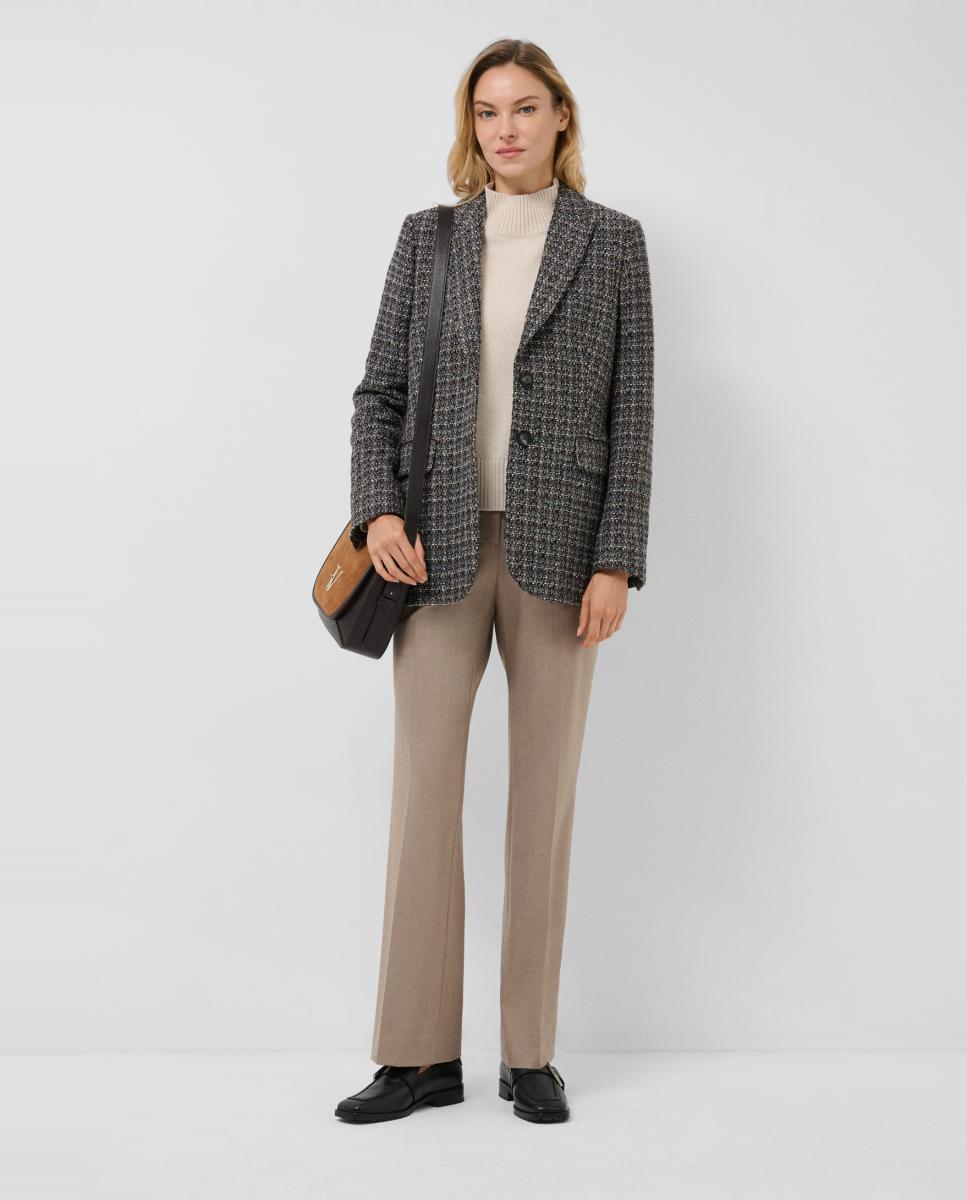 Imagen 6 de Blazer de mujer dos botones tweed - Roberto Verino - Gris oscuro Gris oscuro