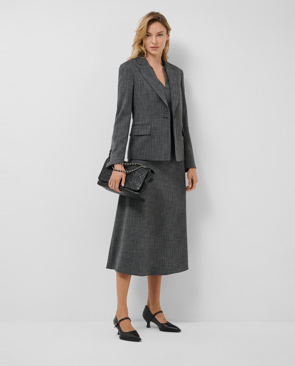 Chaqueta de mujer corta espiga - Roberto Verino - Gris oscuro Gris oscuro-4