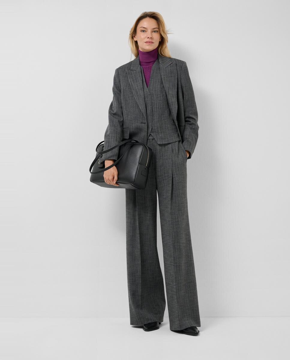 Chaqueta de mujer corta espiga - Roberto Verino - Gris oscuro Gris oscuro-7