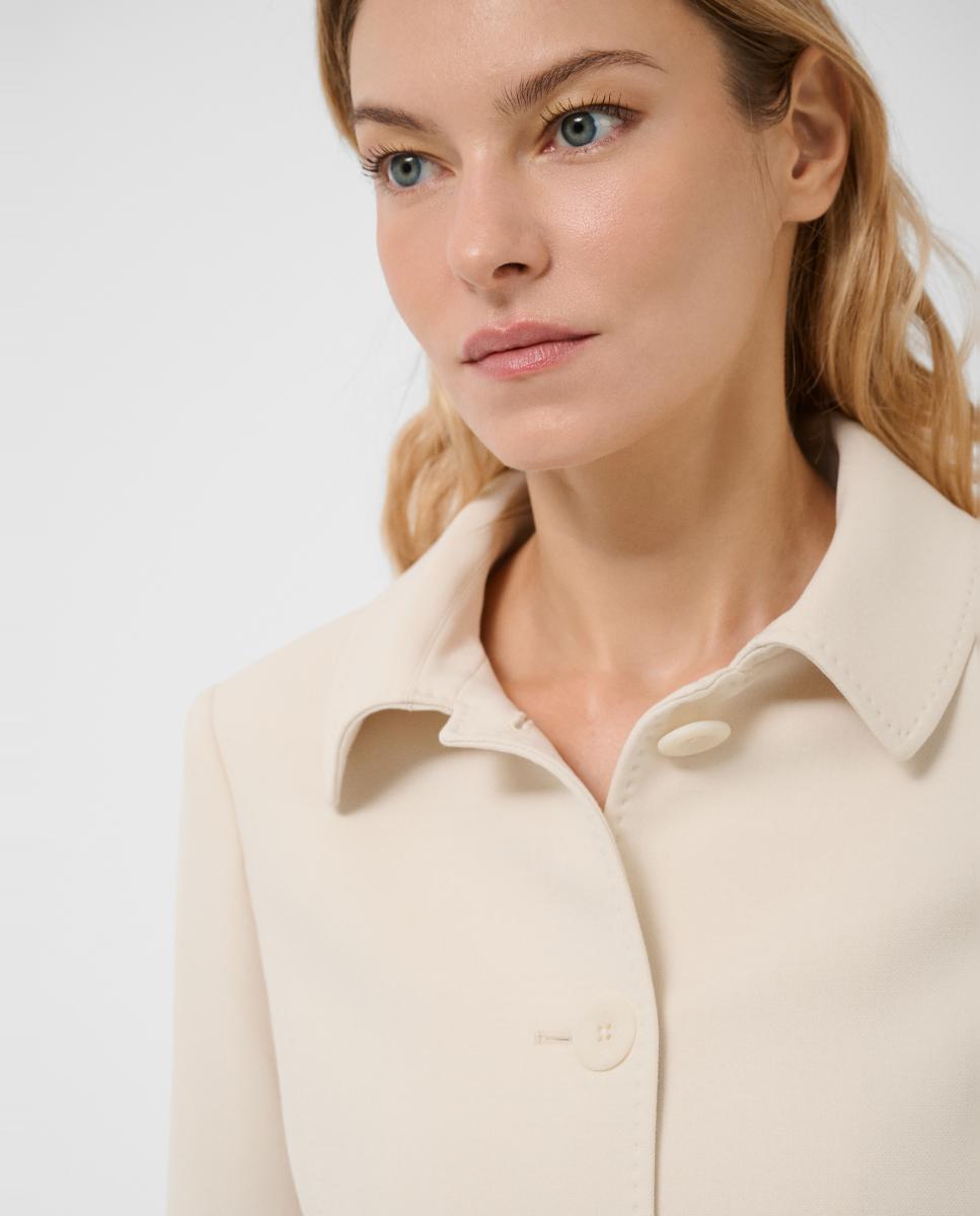 Chaqueta de mujer corta cuello camisero - Roberto Verino - Blanco hielo Blanco hielo-2