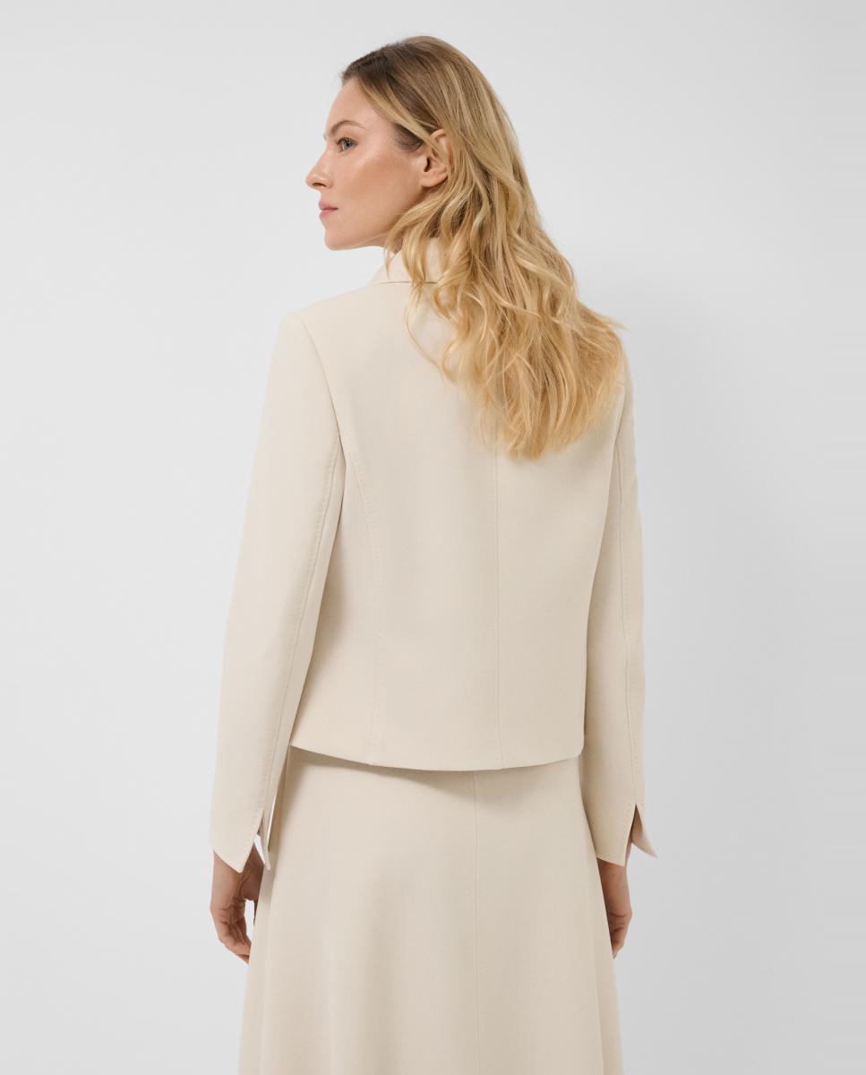 Chaqueta de mujer corta cuello camisero - Roberto Verino - Blanco hielo Blanco hielo-3