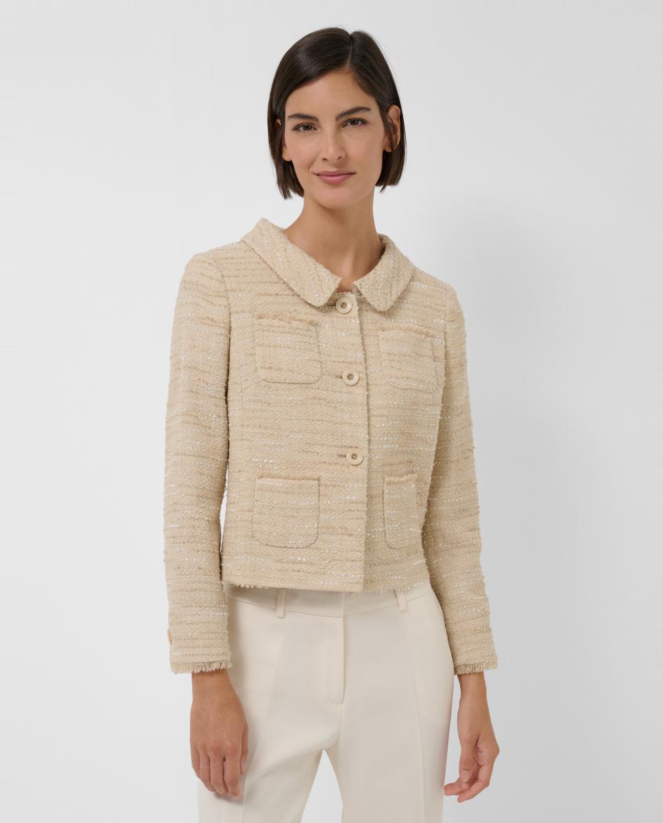 Imagem 0 de Casaco Curto com Quatro Bolsos Tweed